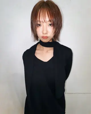 ショート スパイラルパーマ/デ ザインカット/アミのヘアスタイル