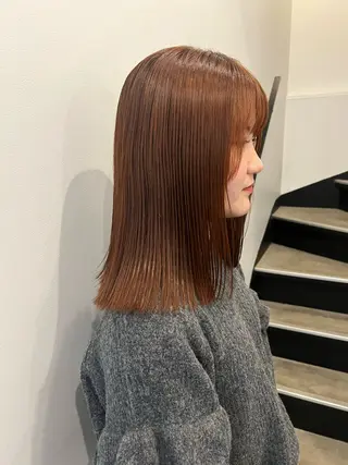 ミディアム miyabi🌙 大阪／梅田ヘアカラーのヘアスタイル
