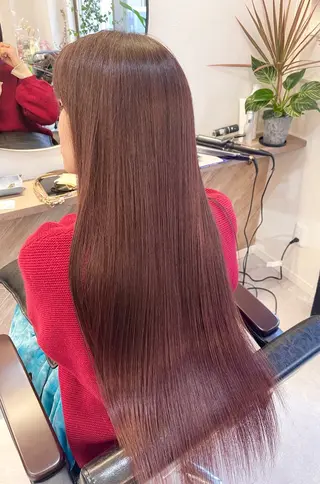 ロング カラー 髪質改善で 憧れの潤艶美髪にのヘアスタイル