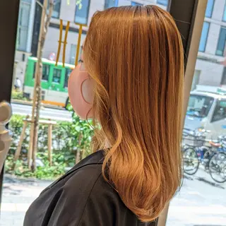 セミロング パーマ  知念　香トータル ビューティー🌷のヘアスタイル