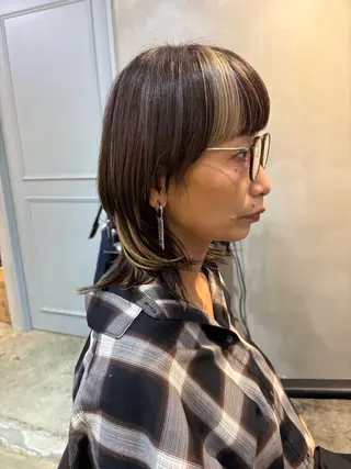 ミディアム とびまつ /ショート/脱白髪染のヘアスタイル