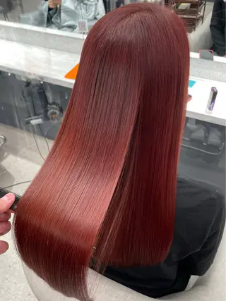 ロング りきと🦋河原町 縮毛矯正/艶カラーのヘアスタイル