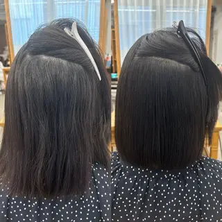 ミディアム カラー パーマ 🌼髪質改善/透明感 艶髪タケドミのヘアスタイル