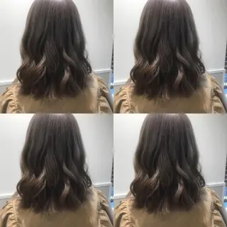 ミディアム カラー 小栗 麻衣のヘアスタイル