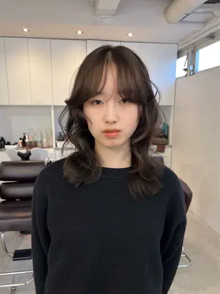 セミロング カラー 🌿似合わせ透明感 カラー松本朋幸🌿のヘアスタイル