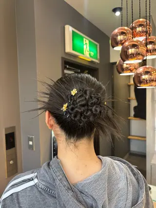 ミディアム ヘアアレンジ jill by gisel＿奥家のヘアスタイル