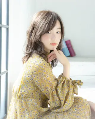 パーマ りな💗垢抜け前髪/ レイヤー💗縮毛矯正のヘアスタイル