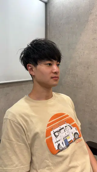 ミディアム メンズ 高橋 周のヘアスタイル