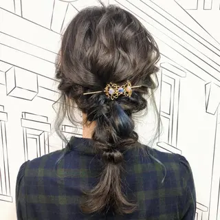 ミディアム カラー TOMOKA 艶髪/透明感カラーのヘアスタイル