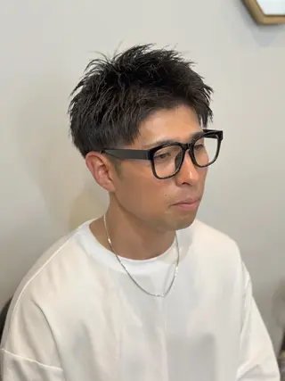 ショート メンズ ボブレイヤー募集中 出島　凜平のヘアスタイル