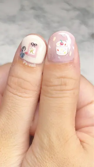 ネイル 手書きが得意🖌️ Y’s  nailのネイルデザイン