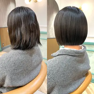 ショート カラー 似合わせショート🌿 ボブ🫧 乾辺真悠子のヘアスタイル