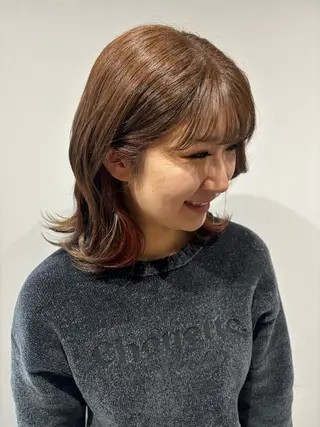 ミディアム カラー Maki /透明感カラーのヘアスタイル