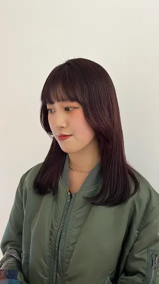 ロング カラー メンズパーマ/ メッシュ📍ユリのヘアスタイル