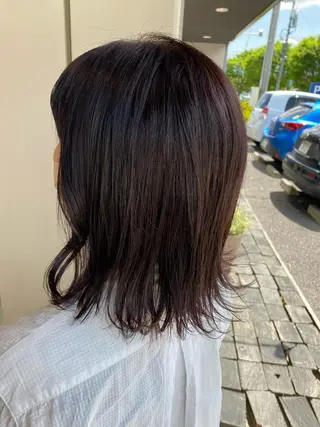 ミディアム カラー 山浦 貴恵のヘアスタイル