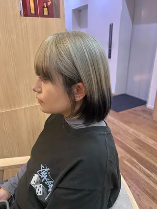 ミディアム カラー ✂︎HITOMI✂︎ 副店長のヘアスタイル