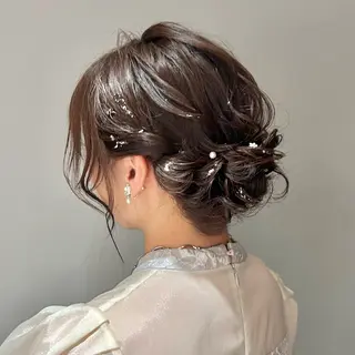 ミディアム ヘアアレンジ レイヤー/nail COCOROのヘアスタイル