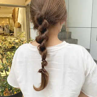 セミロング カラー ヘアアレンジ マツエク・マツパ 透明感カラー🫧ヘア セット🫧松本菜月の眉毛・アイブロウイメージ