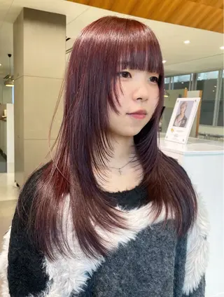 ロング カラー レイヤー/縮毛矯正/ 暖色/mao🎀のヘアスタイル