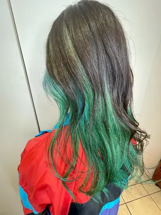 セミロング カラー NINE+/代表 ブリーチ特化型サロンのヘアスタイル