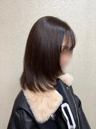 ミディアム カラー ツヤ重視 ワンカラー🫧Mioのヘアスタイル