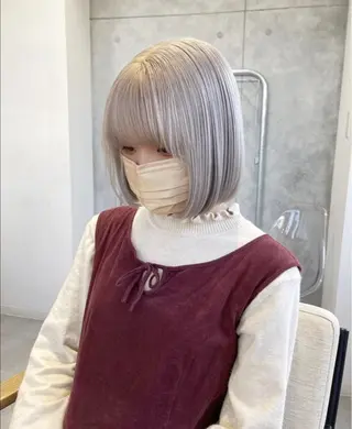 ショート カラー パーマ ヘアアレンジ 江坂エリア最安値◎ ブリーチ*土田のヘアスタイル