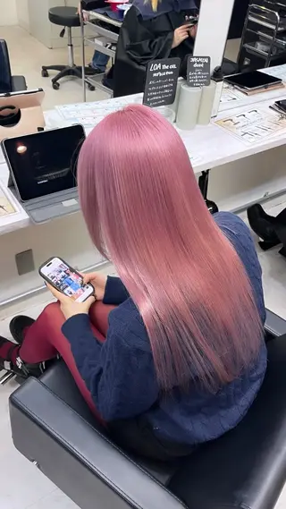 ロング カラー レイヤー×ブリーチ ×エクステ💫ひかるのヘアスタイル