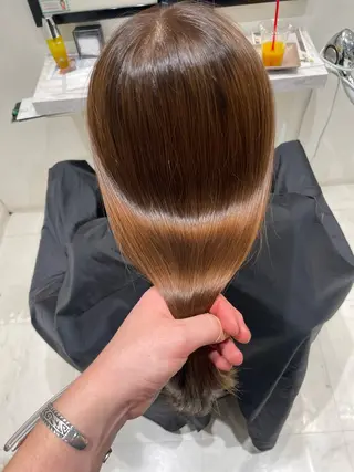 ロング カラー k-twoたき✨艶感 カラー/美髪矯正のヘアスタイル