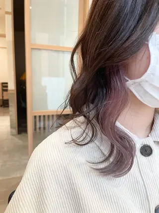 セミロング カラー miho 🌼🌼🌼のヘアスタイル