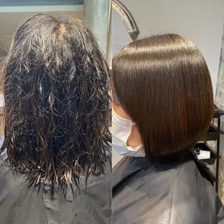 ショート 縮毛矯正セミナー講師 ヨコモリユウキのヘアスタイル