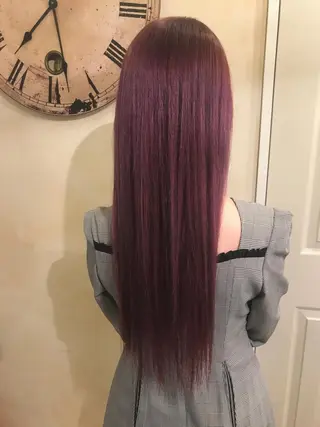 ロング カラー 岩谷/ブリーチ 🪽透明感カラーのヘアスタイル
