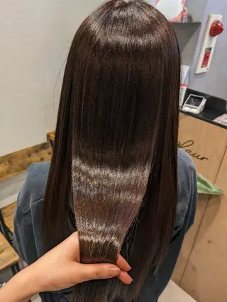 ロング ヘアアレンジ カラー 小國 綾かのヘアスタイル