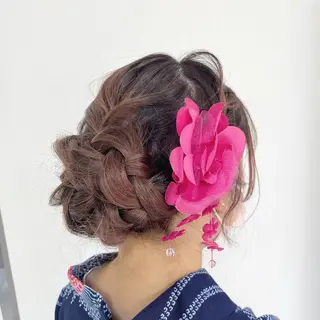 ヘアアレンジ チョコレートカラー/ 𝐒𝐚𝐤𝐢のヘアスタイル