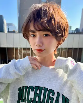 ショート パーマ 【似合わせ・レイヤー ・パーマ】海気のヘアスタイル
