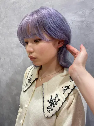 ミディアム カラー ヘアアレンジ ショートヘアはお任せ 冨樫真未のヘアスタイル