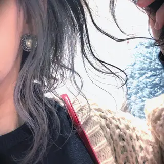 ミディアム カラー 菊池 幹のヘアスタイル