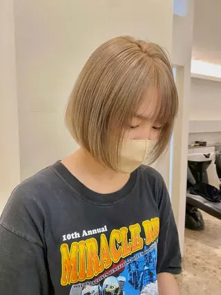 ショート 🌿レイヤー/ブリー チ/🌿‬JINのヘアスタイル