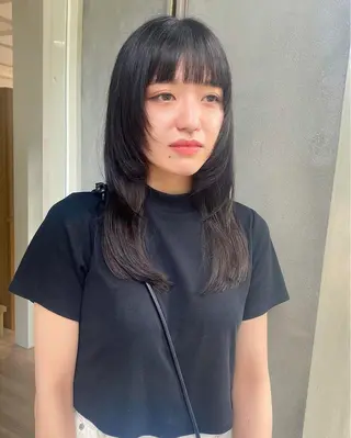 セミロング カラー SHICENEケイ レイヤーカット🦋のヘアスタイル