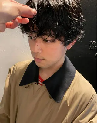 パーマ メンズ スパイラルパーマ 🌐hina⭐️のヘアスタイル