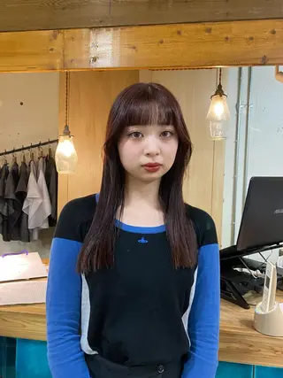 ロング カラー 竹内 柚子のヘアスタイル