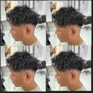 ショート カラー パーマ ヘアアレンジ メンズ 🔥メンズパーマ 特化 渡辺一翔のヘアスタイル