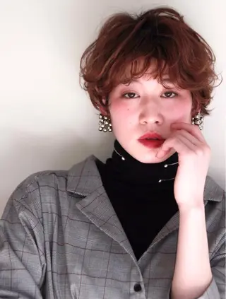 ミディアム カラー パーマ ヘアアレンジ メンズ キッズ ネイル マツエク・マツパ EnBlesS西宮 マンツーマン神道有基のヘアスタイル