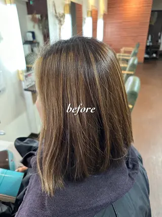 ミディアム カラー 💜推しインナー カラー/菊池柊真💜のヘアスタイル