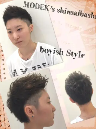 ショート ハイトーン×髪質改善 KENTAのヘアスタイル