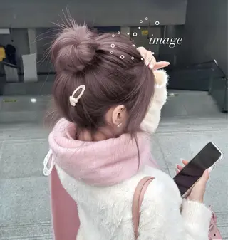 ミディアム 淡色ラベンダー♡ ニーナ🎀🦙のヘアスタイル