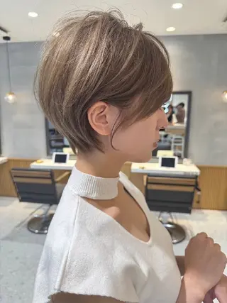 カラー ショート 髪質改善/韓国ヘア /透明感カラー🧸のヘアスタイル