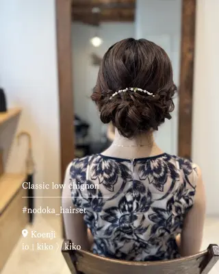 セミロング ヘアアレンジ お呼ばれセット🕊️ 高円寺/太田和のヘアスタイル