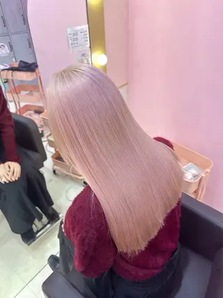セミロング カラー ブリーチ指名 No.1🦋KOKIのヘアスタイル