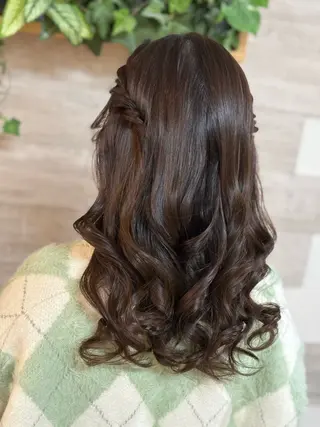 セミロング ヘアアレンジ 早朝✨ヘアセット 着付け/清水玲歌のヘアスタイル
