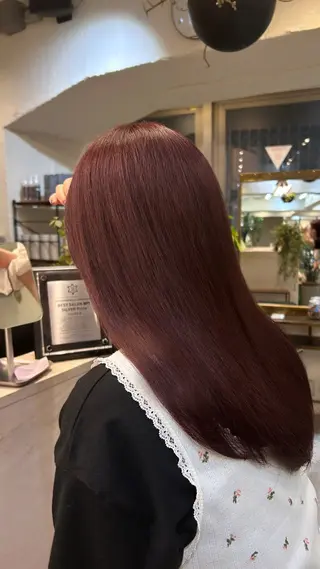 ロング カラー TSUMUGI ／縮毛矯正✨️のヘアスタイル